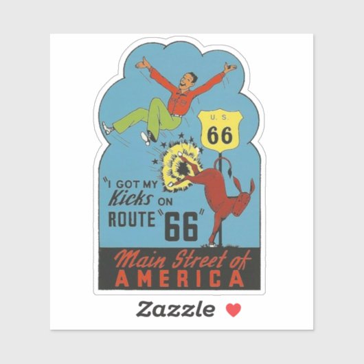 Route 66 Vintage Style Travelシール シール (シート)