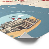 Route 66 Vintage Travel Map Illustration ポスター (角)