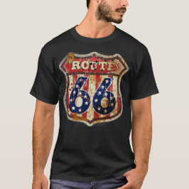 Route 66 weathered tシャツ
