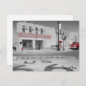 Route 66 Winslow Arizona Red Splash Photo ポストカード (正面/裏面)