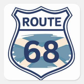 Route 68スコティッシュサルタイヤ国旗のシールドの形状 スクエアシール