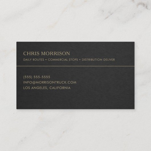 Route Driver Trucking Professional 名刺 (裏面)