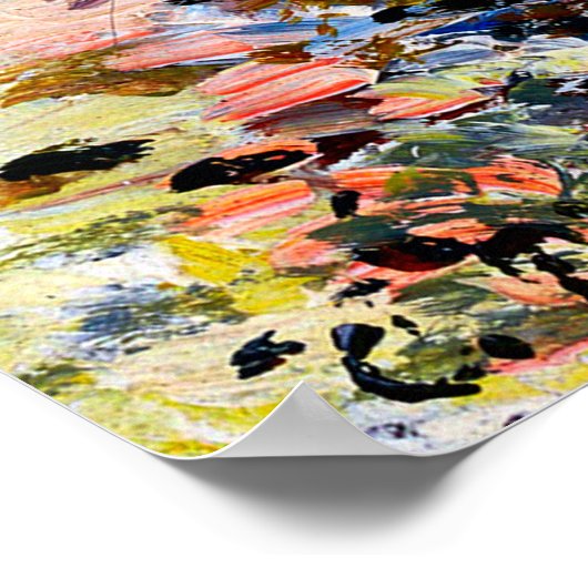 Route Enneige avec maison, environments d'Eragny 1 ポスター (角)