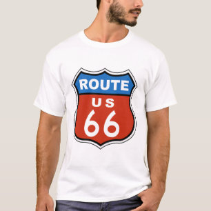 Route US 66サイン Tシャツ
