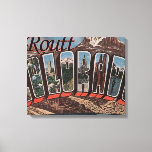 Routt, ColoradoLarge Letter ScenesRoutt, CO キャンバスプリント (正面)