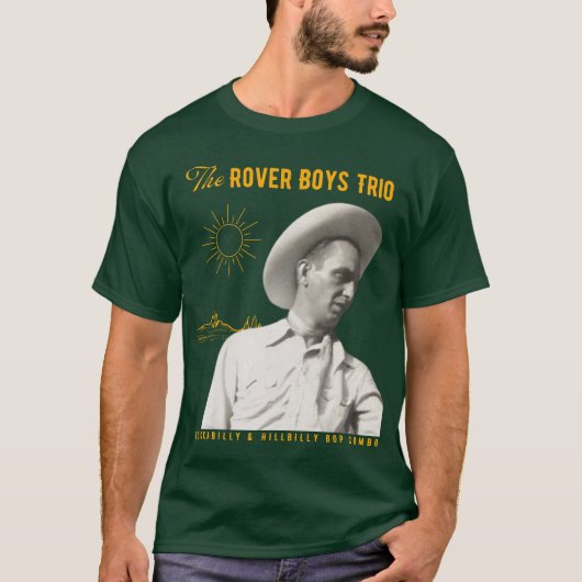 Rover Boys Trio Cowboy T-Shirt in Forest Green Tシャツ (正面)