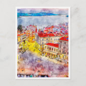 Rovinjクロアチアヴィンテージ旅行水の色 ポストカード (正面)