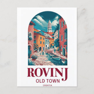 Rovinj，クロアチア – 沿岸美しいはがき ポストカード