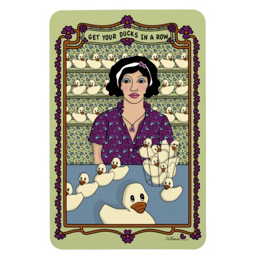 Row_A_4x6冷蔵庫磁石でアヒルを手に入れる マグネット (縦)