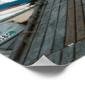 Row Boats at Dock ポスター (角)