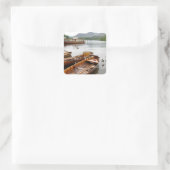 Row Boats: Derwentwater, Cumbria スクエアシール (バッグ)
