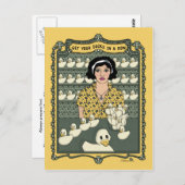 Row_C_ポストカードにアヒルを入れる ポストカード (正面/裏面)