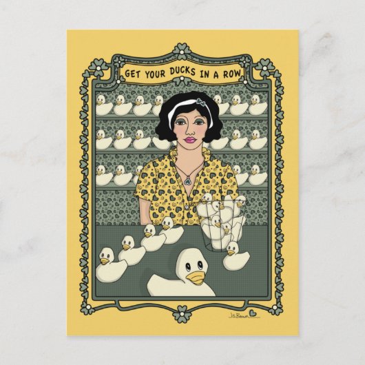 Row_C_ポストカードにアヒルを入れる ポストカード (正面)