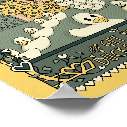 Row_C_8x10ポスターにアヒルを入れる ポスター (角)