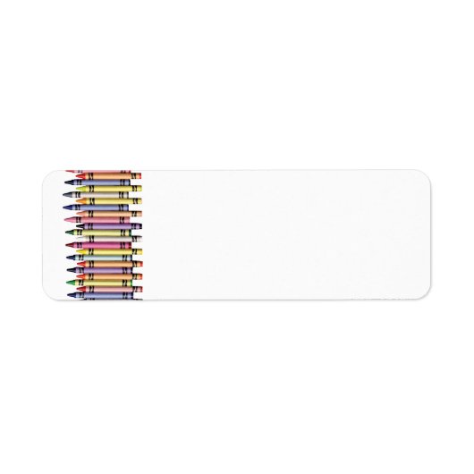 ROW CRAYONSカラフルグラフィック背景の色付け ラベル (正面)