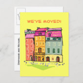 Row House引っ越しました住所の変更New Home 案内ポストカード (正面/裏面)