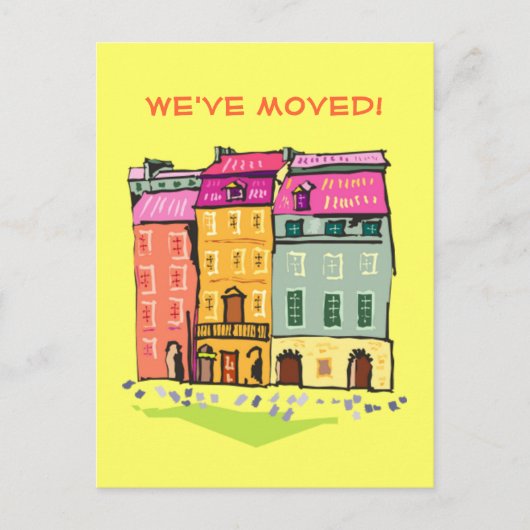 Row House引っ越しました住所の変更New Home 案内ポストカード (正面)