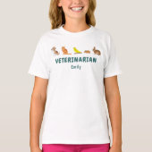 Row Of Animals Kids' Veterinarian Pretend Play Tシャツ (正面)