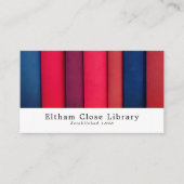 Row of Books、Librarian、Library 名刺 (正面)