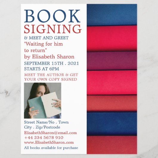 Row of Books, Writers Book Signing 広告's チラシ (正面)