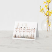 Row of Dancers踊り 空白の カード (黄色い花)