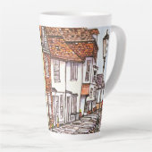 Row Of Houses カフェラテマグ (右アングル)