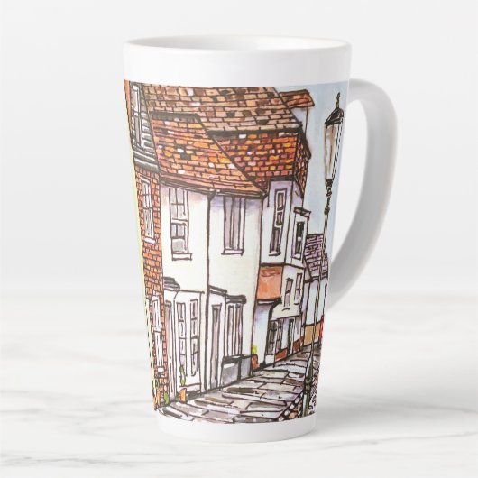 Row Of Houses カフェラテマグ (右アングル)