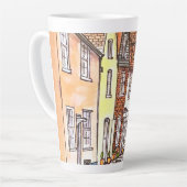 Row Of Houses カフェラテマグ (左アングル)