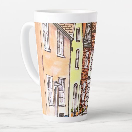 Row Of Houses カフェラテマグ (左アングル)