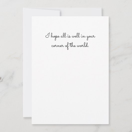 Row of Houses In Autumn Hello Flat カード (裏面)