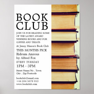 Row of Old Books, Book Club 広告's ポスター