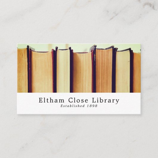 Row of Old Books, Librarian, Library 名刺 (正面)