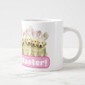 Row of Puppy Bunnies ジャンボコーヒーマグカップ (右)