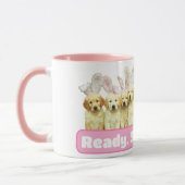 Row of Puppy Bunnies マグカップ (左)