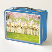 Row of Puppy Bunnies メタルランチボックス (裏面)