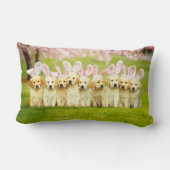 Row of Puppy Bunnies ランバークッション (裏面)