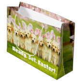 Row of Puppy Bunnies ラージペーパーバッグ (正面アングル)