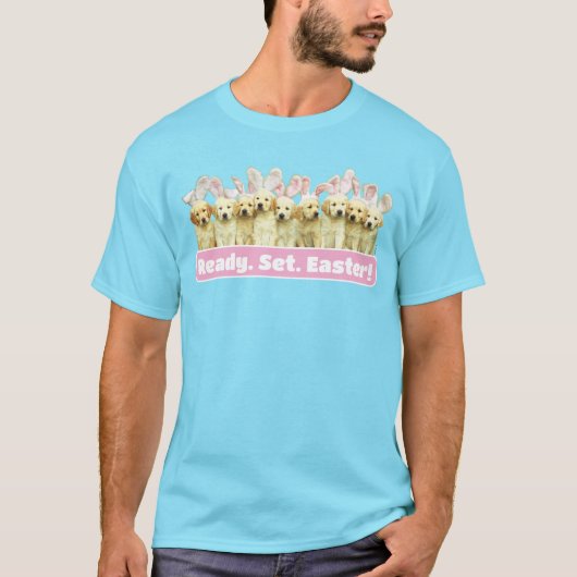 Row of Puppy Bunnies Tシャツ (正面)