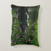 Row of Turtlesグリーン自然写真 アクセントクッション (裏面(縦))