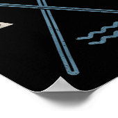 Row Rowing Crew Coxswain Rower Retro Boat Paddle S ポスター (角)