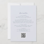 ROWANかわいい春ボーイQRボホレインボーベビーシャワー 招待状 (裏面)