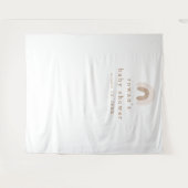 ROWANガールピンクボホレインボーベビーシャワー背景 タペストリー (正面(横))