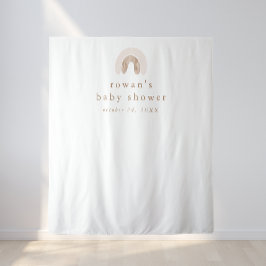 ROWANガールピンクボホレインボーベビーシャワー背景 タペストリー
