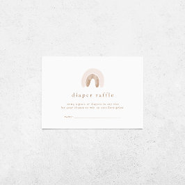 ROWANガールBOHOレインボーベビーシャワーおむつラッフル エンクロージャーカード
