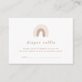 ROWANガールBOHOレインボーベビーシャワーおむつラッフル エンクロージャーカード (正面)