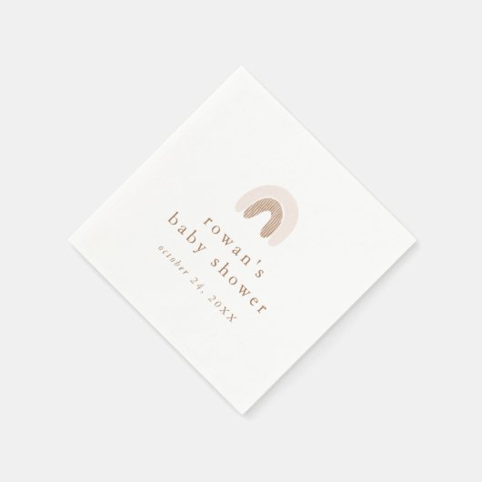 ROWANサマーガールピンクボホレインボーベビーシャワー スタンダードカクテルナプキン (角)