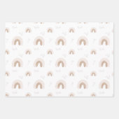 ROWANサマーガールピンクボホレインボーベビーシャワー ラッピングペーパーシート (正面)