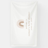 ROWANサマーガールピンクボホレインボーベビーシャワー 横断幕 (縦)