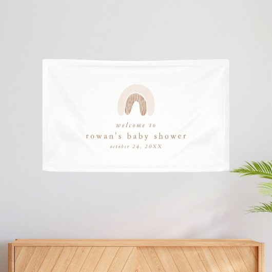 ROWANサマーガールピンクボホレインボーベビーシャワー 横断幕