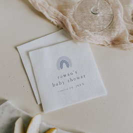 ROWANサマーボーイブルーボーホレインボーベビーシャワー スタンダードカクテルナプキン